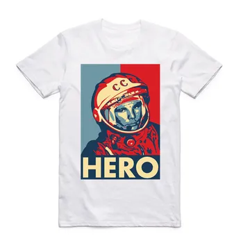 CCCP ZSSR Gagarin Tričko Nový Dizajn Tlačených Lete O-výstrihom pánske Tričko Cool Krátky Rukáv Mužov Oblečenie