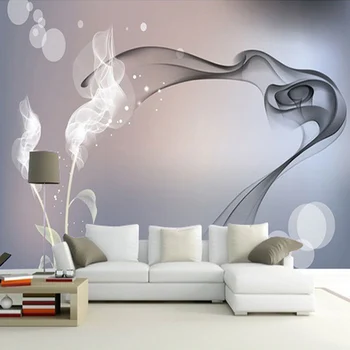 Moderné, Jednoduché Abstraktné Umenie Dymu Foto Tapety Obývacia Izba Gauč TV Štúdia Pozadie Stenu Papier Domova 3D nástennú maľbu Fresky