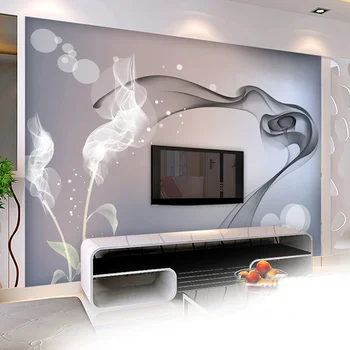 Moderné, Jednoduché Abstraktné Umenie Dymu Foto Tapety Obývacia Izba Gauč TV Štúdia Pozadie Stenu Papier Domova 3D nástennú maľbu Fresky