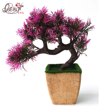 Falošné kvetinová výzdoba malé bonsai rastliny umelé kvetiny črepníkové bonsai pre domáce a kancelárske dekorácie