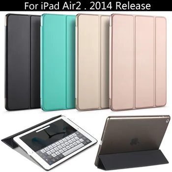 Pre iPad Vzduchu 2 ,ZVRUA Hurá Farba PU Smart Cover Prípade Magnet prebudiť spánok Pre apple iPad Air2 Sietnice,Uvoľnenie