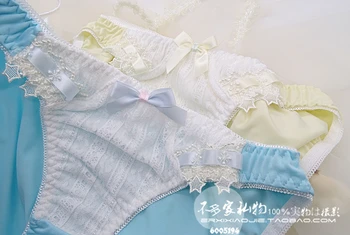 Princezná sladké lolita bielizeň Japonský star výšivky, čipky sladké, roztomilý trojuholníkové nohavičky low-rise bielizeň BDJ038