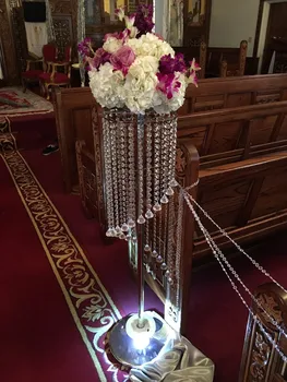 110 cm módne luxusné akryl crystal svadobné cesty vedú tabuľku centrum kusov podujatia, party dekorácie/ svadobné pozadie T - stojan