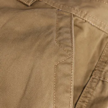 [EL BARCO] Nový Príchod Bavlna Mužov Cargo Nohavice Bežné Nohavice Vrecko na Jeseň Mäkké Priedušné Čierna Khaki Muž Dlhé Voľné Oblečenie