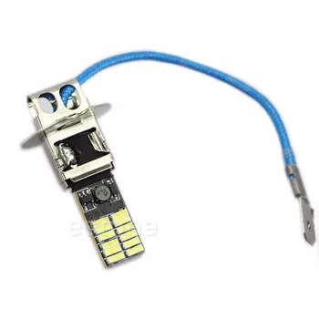 24-SMD-4014 H3 6500K HID Biele LED Žiarovky pre Hmlové Svetlá alebo Vodičský Lampy