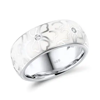 SANTUZZA Strieborný Prsteň Pre Ženy 925 Sterling Silver Módne Prstene pre Ženy 2017 Cubic Zirconia Ringen Strany Šperky Smalt