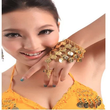 2016 Veľkoobchod Vysokej kvality, brušný tanec rameno, zápästie Indickej náramok s krúžkom prst brušného tanca strane reťaze pre ženy
