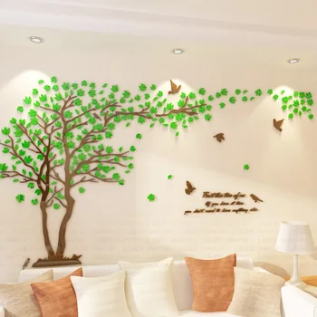Milovníci strom crystal troch-dimenzionální samolepky na stenu Obývacia izba gauč tv dekorácie DIY samolepky na stenu