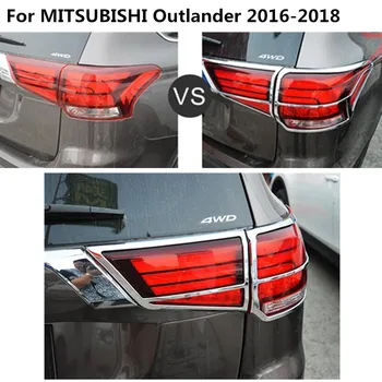 Auto styling detektor ABS Chrome kryt výbava späť chvost zadné svetlo na čítanie rám časti 4pcs Pre Mitsubishi Outlander 2016 2017 2018