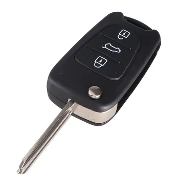 KEYYOU Diaľkové Flip Skladací Kľúč púzdro 3 Tlačidlá vhodné Pre Kia Keyless Entry Fob Kryt Auto Alarm Bývanie