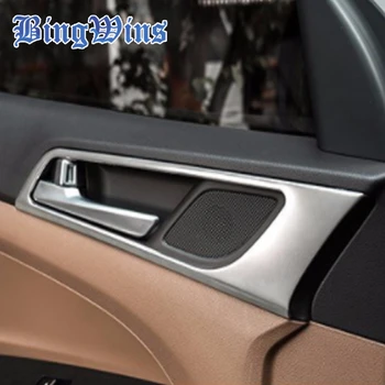 4 Ks/Set Dvere Auta Rukoväť Miska Kryt Dekorácie Interiéru Čalúnenie Na Hyundai Tucson 2016 ABS chrómové Doplnky
