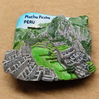 Peru ruiny Machu Picchu Cestovné živice chladnička nálepky