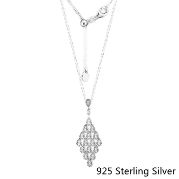 925 Sterling Silver Prívesky Európsky Štýl Šperky Kaskádové Glamour Náhrdelník Pre Ženy Pôvodného Módny Charms CKK