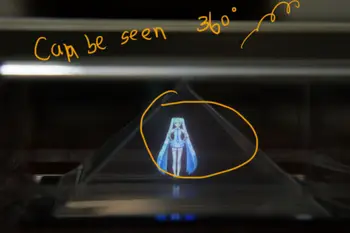 3D holografické Pyramídy Mobilný telefón, 3D holografické projektor VEĽKÉ pre PAD