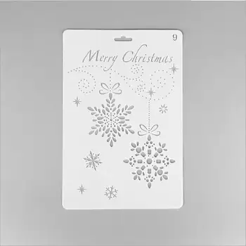 Veselé Christams Vzorkovníka Snowflake Plastové Šablóny Pre Scrapbooking,Vianočné Dekorácie