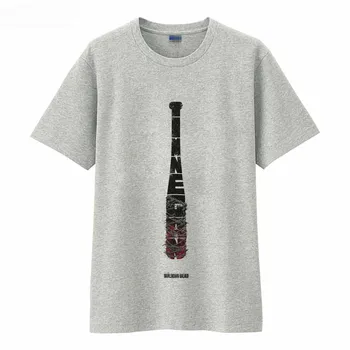 Nové Walking Dead Negan t-tričko Baseball Bat t-shirt Anime Mužov Tričko bavlna, Krátky Rukáv, Topy Čaj