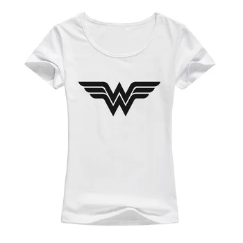 Kvalitné Elastické Bavlny Ženy T-shirt Anime Wonder Žena T Shirt Superhrdina Tee Femme Vytlačené Harajuku Manga Tričko A010