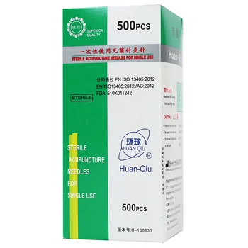 500pcs/box 3 boxy huanqiu sterilné akupunktúry na jedno použitie, kozmetické masáže ihly 0.16/0.18/0.22/0.25/0.3/0.35 mm