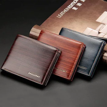 Baellerry značky luxusné krátke pánske kožené peňaženky muž kabelku s držiteľom karty peniaze taška 3 farby