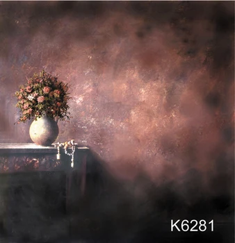 10x10ft Ručne maľované fantasy Mušelínu kulisu na pozadí, kvetinové vázy fotografie pozadia svadbu,vlastné služby K6281