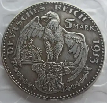 NEMECKÝ 1913 CU Vzor 5 Známky nemecký ST Bavorsko Ludwig III Kópiu Mince