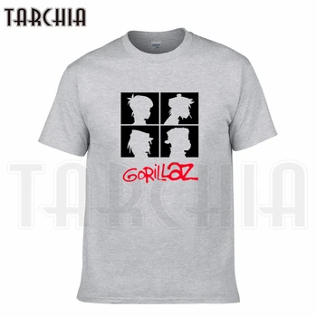TARCHIA 2018 leto značky hudobná skupina gorillaz t-shirt bavlna topy tees mužov krátky rukáv chlapec bežné homme tričko plus móda