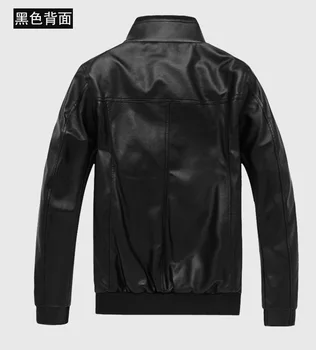 2018 jesenné a zimné oblečenie jaqueta de couro masculina veľkoobchod nové pánske PU kožené sako slim motocykel Bunda, kabát