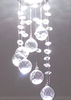 Nové Malé Moderné Špirály Crystal Stropné Svetlá na Čítanie Osvetlenie 3W LED Zahrnuté Asile Spolight