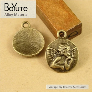 BoYuTe (50 Ks/Lot) 16 Antické Bronzové Pozlátené Kovové Anjel Charms Prívesky, Šperky, Takže Zistenia Hobby Ručné Príslušenstvo