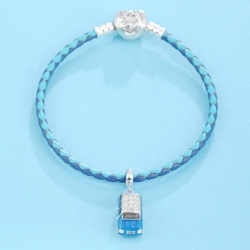 Populárny módny dizajn áut modrej farbe a AAA zirkón nastavenie zobrazili kľúčové tlačidlá pre náramky a náhrdelník