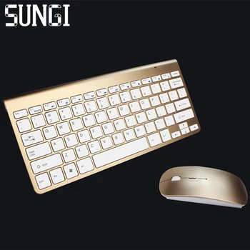 SUNGI 2.4 G Ultra-Slim Bezdrôtová Klávesnica a Myš Combo Módny Dizajn Myši, Klávesnice, Nastavený Pre Apple Mac PC Windows XP/7/8/10
