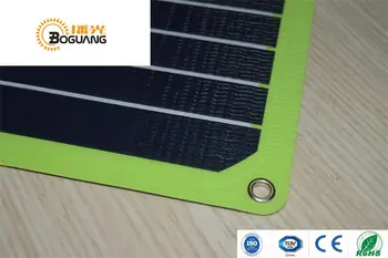BOGUANG 5V 5W ETFE zelená prenosný solárny panel, nabíjačky Efektívne Prenosné, flexibilné kvality mobilný telefón, fotoaparát štyrmi dierkami