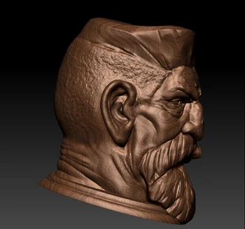 3D model pre cnc alebo 3D tlačiarní v STL formát súboru Huntsman socha hlavu