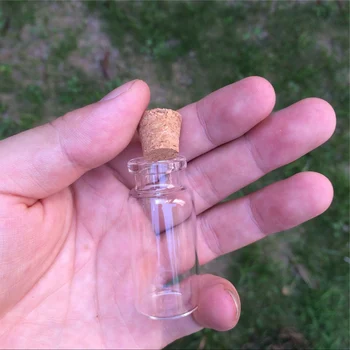 24x52x12.5mm 13ml Mini Sklenené Fľaše s Korkami Prázdne Transparentné Malé Fľaše Veľkoobchod Jasné Jar Ampulky 100ks