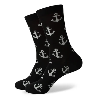 Match-Up móda Mužov Hravé cartoon Bavlnené Ponožky Navy štýl Ponožky (5 Párov/Lot) NÁS 7.5-12