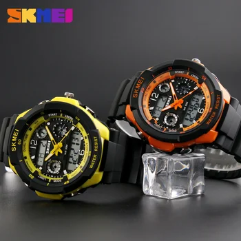Skmei Top Značky Luxusné Mužov Športové Hodinky Digitálne Analógový Vojenské LED Elektronické náramkové hodinky Quartz Muž Hodiny Relogio Masculino