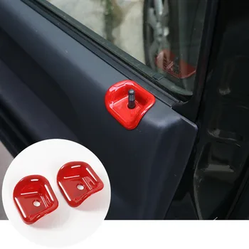 Na Suzuki Jimny Červená/Svetlé strieborné Interiérové Dvere Zámok Pin Gombík Výbava Kryt rokov 2007-2 ks