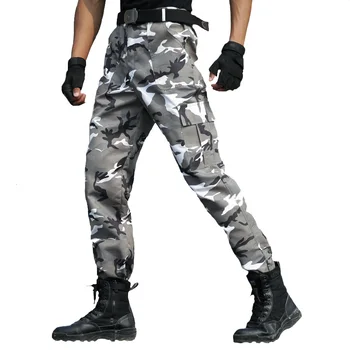 Taktické Nohavice Cargo Nohavice Vojenskou Kamuflážou Pracovných Pantolon Nohavíc Módne Joggers Mužov SWAT Army Štýl Camo Oblečenie