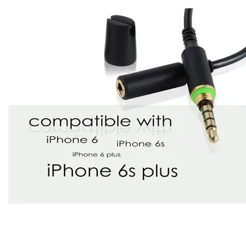 LBSC2 Pack Vodotesné Slúchadlá Kábel 3,5 mm Audio Adaptér pre Lifeproof Fre a Nuud Prípade iPhone 6/6 Plus, 6S/6S Plus (Black)