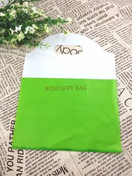 18x23cm 50pcs/veľa Zelené plastové vrece malé šperky boutique darčekové balenie vrece roztomilý plastové darčekové tašky, nákupné tašky s rukoväťou