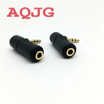 3,5 mm 90 ° 3 Pól Pravý Uhol samíc a Samcov Audio Stereo Plug Tvaru L AUX Jack pre Slúchadlá Adaptér Converter AQJG