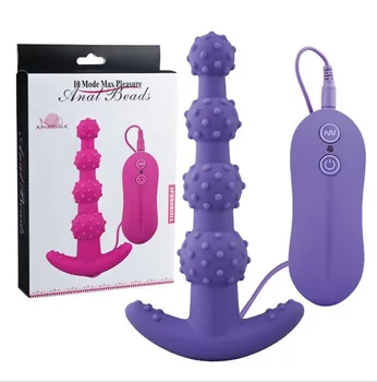 Análny vibrátor plug Prostaty Análny sex hračky Vibračné Análne Korálky Plug 10 Režim Silikónový Zadok Plug Sexuálne hračky pre Mužov, Ženy ST402