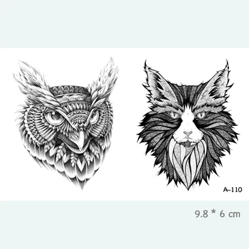 Eagle Mačka Nepremokavé Dočasné Tetovanie Samolepky pre Dospelých, Deti, Body Art Falošné Tetovanie pre Ženy, Mužov, Tetovanie A-110