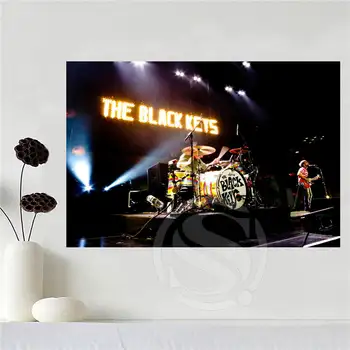 Vlastné plátno plagát Domáce Dekorácie Umenie The Black Keys plagát tkaniny tkaniny stene plagát, tlač Hodvábne Tkaniny Tlače SQ0611-BK943