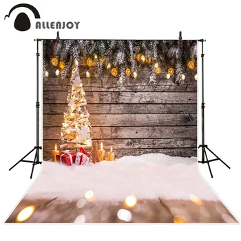 Allenjoy pozadia pre photo studio Vianoce sneh lesklý strom bokeh pozadia photobooth počítač tlač vinyl