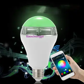 6W LED RGB Farebná Žiarovka, Svetlo E27 Bluetooth Ovládanie, Inteligentný Hudobný Zvuk reproduktory Lampa
