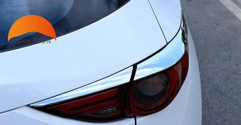 Pre Mazda CX5 CX-5 2017 2018 Chrome Zadné zadné Svetlo Lampy Kryt Výbava zadné svetlo Liatie Obloha Priestorový Rám Viečka Príslušenstvo