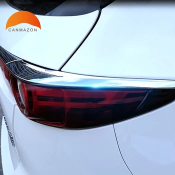 Pre Mazda CX5 CX-5 2017 2018 Chrome Zadné zadné Svetlo Lampy Kryt Výbava zadné svetlo Liatie Obloha Priestorový Rám Viečka Príslušenstvo