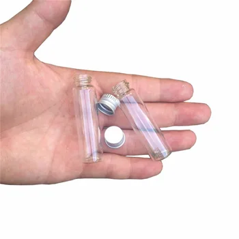 Malé Sklenené Fľaše so Skrutkou Alumunium Spp 2ml-4 ml 6ml Jasné, Transparentné Mini Malé Fľaštičky Kontajnerov Roztomilý Priania Fľaša 50pcs