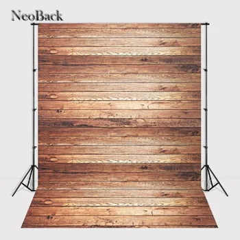 NeoBack 3x5ft Biela Hnedá Vinyl drevená Podlaha Fotografické Pozadie Pre Foto Štúdio Pozadia Fotografické Pozadie fotografia